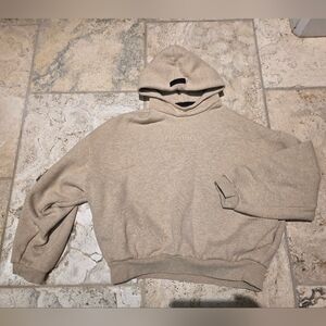 Essentials Fear of God Tan Taupe Hooded Sweatshirt XS